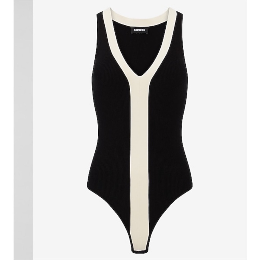 Express Color block Sweater Bodysuit Small